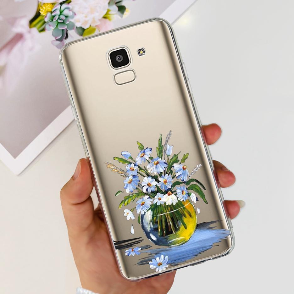 For Samsung Galaxy J6 2018 Case SM-J600F Stylish Painted Cover Clear Silicone Soft TPU Phone Case For Samsung J6 Plus J6+ Bumper