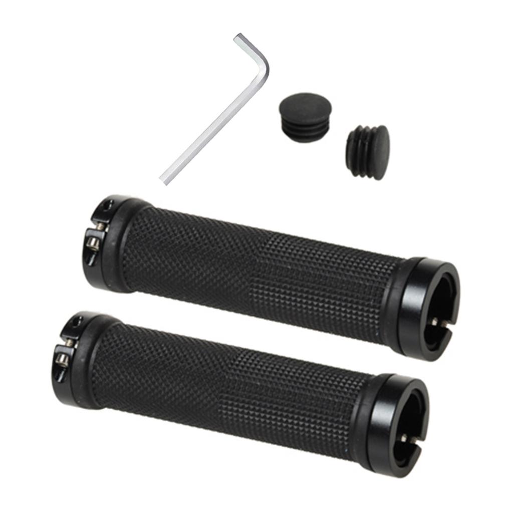 1 Pair Bicycles Handlebars Grip Light Weight Rubber Grip Bikes Antislip Handle Cover Sleeves for Cyclings Mountain Bikes