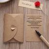 Handmade Retro Kraft Greeting Card with Dried Flowers for Birthdays, Qixi, Teachers' Day, or Christmas Blessings