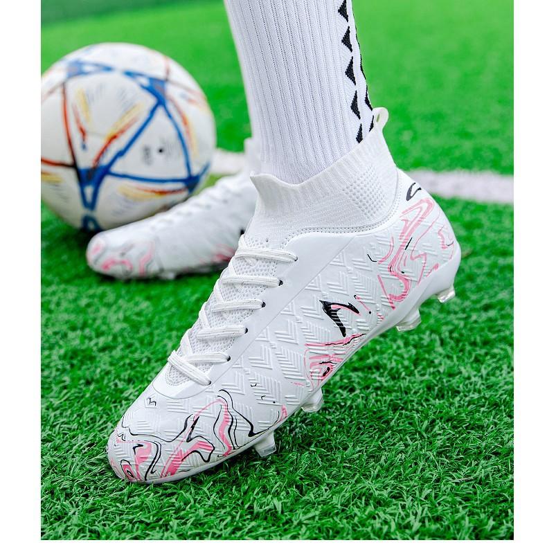 Foreign Trade 2025 New High-top Football Shoes Men's Sports Shoes AG Spikes Student Training Sports Shoes