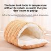 New Checkered Cat Bed Thicken Cotton Multi-size Closed Dog Litter Warm and Cozy Washable Winter Cat Litter Home Decoration