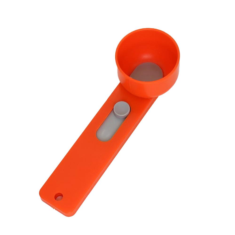 No Spill Measuring Spoon Long Handle Scoop with Built-In Sliding Funnel Preparation of Protein Powder Workout & Sports Drinks