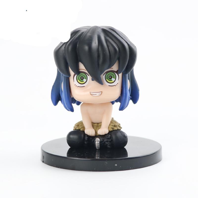 6pcs 7cm Anime Figure Demon Slayer Nezuko Tanjirou Zenitsu Inosuke Kyoujurou Kanawo Kawaii Toy Figural Nendoroid Pvc Model Gifts