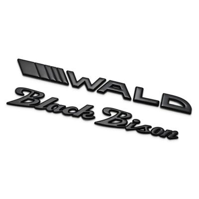 3D Chrome Black Bison Wald Logo Car Emblem Decor Trunk Badge Decals Car Styling Sticker Fit for Benz Auto