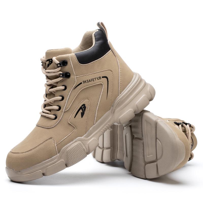 Lightweight Steel Toe Work Boots - Anti-Smash, Puncture-Resistant, Comfortable, Durable for Outdoor Safety.