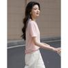 Demana Little Rose Pearl Letter Jacquard T-Shirt