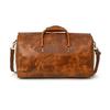 Leather Duffle Bag: Handmade Brown Weekender Travel Bag