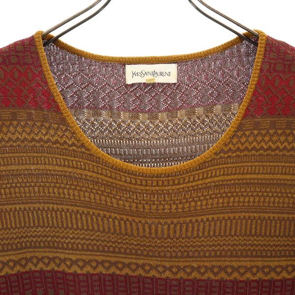 YVES SAINT LAURENT Overall handle Short sleeve knit one piece L Women Used