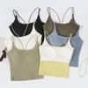 Lyocell Cotton Sports Yoga Camisole: Breathable, Chest-Padded, Small Backless Summer Tank