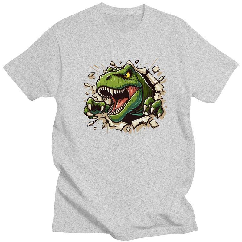 Custom Wild Trex Dinosaur Roars T Shirt Men Pure Cotton Tshirt Tees Fashion Tshirts