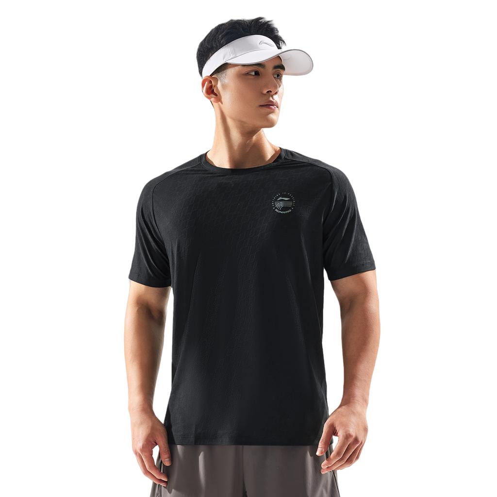 Li Ning Running Collection T Shirt Men's Black ATSV367-1
