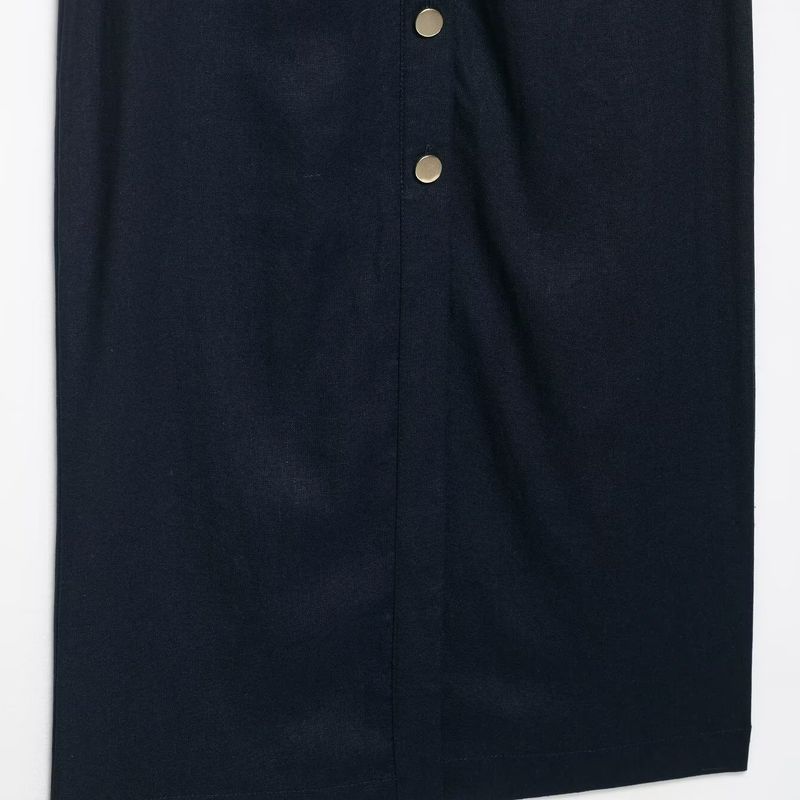 Kaslead New Women clothes Western Style Simple Slim fit With Belt Midi Dress 8208709