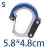 Aluminum Alloy D-Shaped Multifunctional Carabiner with 360° Rotating Hook for Outdoor Use