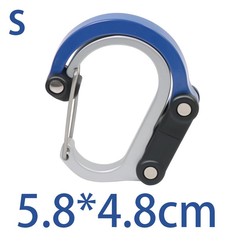 Aluminum Alloy D-Shaped Multifunctional Carabiner with 360° Rotating Hook for Outdoor Use