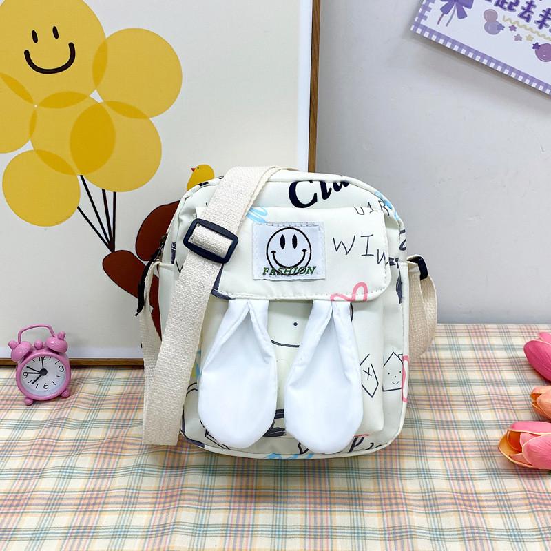 Trendy Korean Canvas Crossbody Bag For Women Stylish Cute Small Purse In Pink Green White Purple And Black