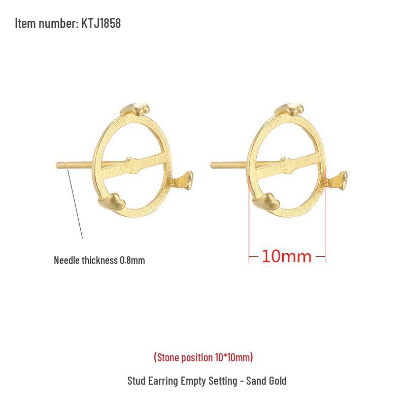 

Основа для серег из стерлингового серебра S925 для изготовления жемчужных, янтарных, яшмовых серег своими руками - Крючки, клипсы, пусеты для женщин 925 Silver