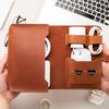 Cross-border Leather Cable Organizer: Portable Bag for Chargers, Earphones, and SD Cards