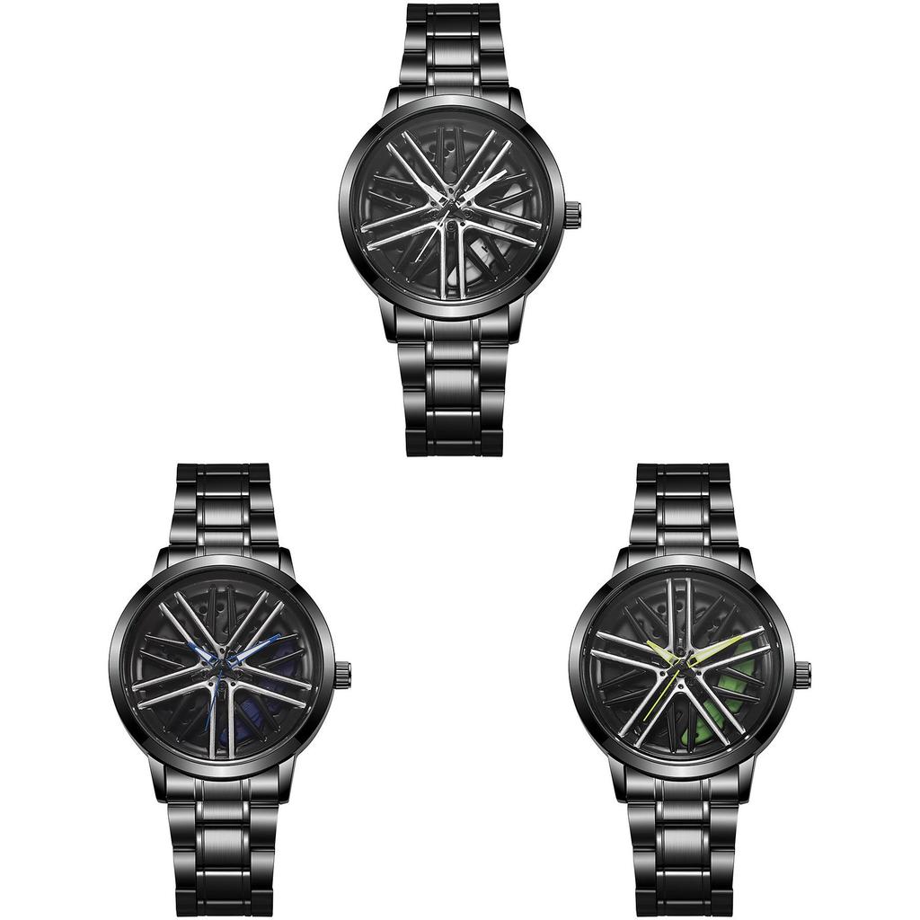 Mens Fashion Alloy Quartz Watch With Rotatable Dial For Casual Wear