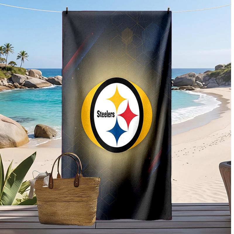 Pittsburgh Steelers Print Beach Towel Soft Portable Quick?dry Towel For Pool Summer Vacation Outdoor Sport