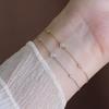 18K Gold-Plated S925 Silver Four-Leaf Clover Zircon Bracelet - Versatile Gift for Girlfriend