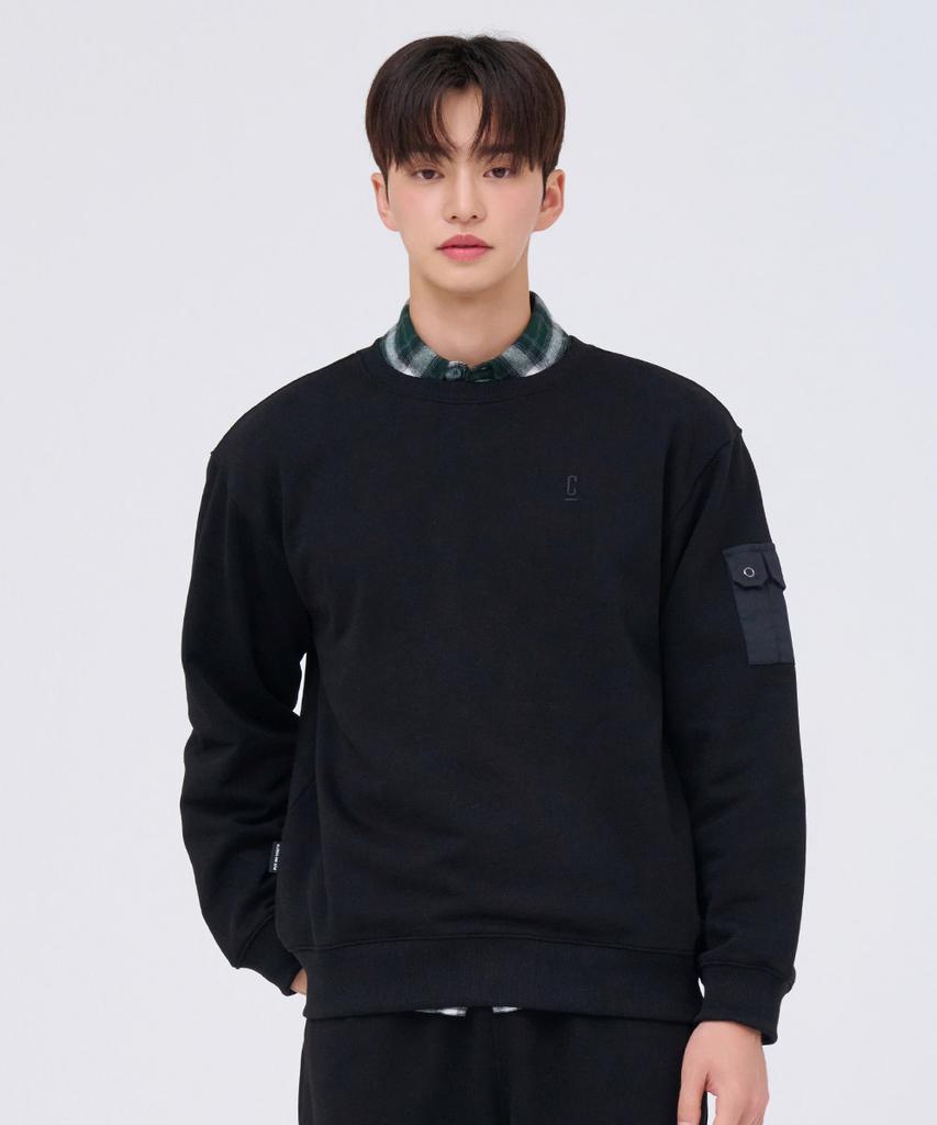 CHASECULT Men'S Sleeve Pocket Sweatshirt - Black