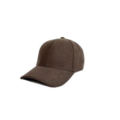 Retro Solid Color Corduroy Baseball Cap with Embroidery Option