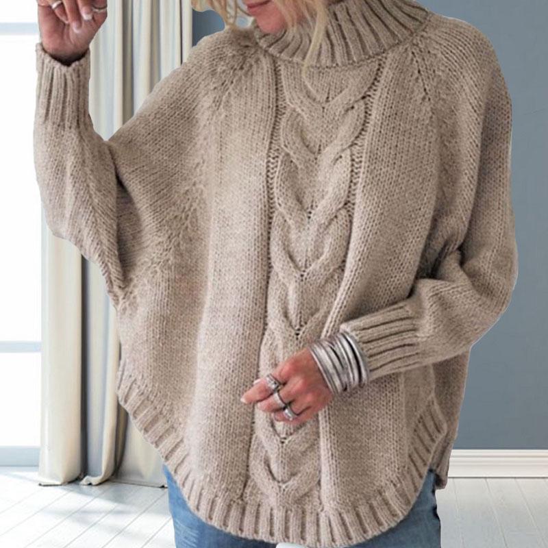 High collar knit sweater Clearance