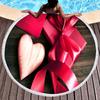 Gift Box Round Beach Towel, Superfine Polyester Sand Resistant Beach Blanket, Absorbent Quick Dry Portable Pool Towel Picnic Mat