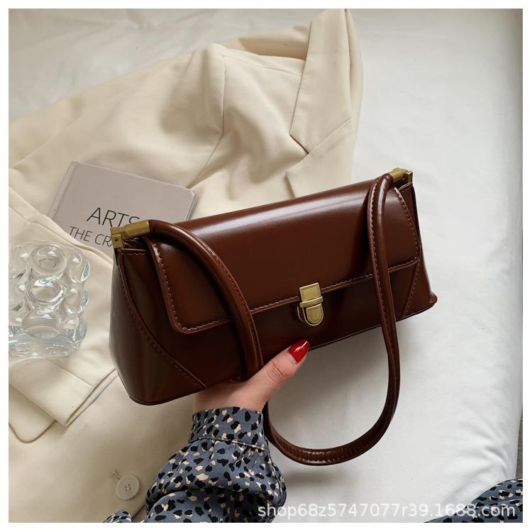 Retro Trend Underarm Bag Women's Korean Baguette Bag Fashion Casual Small Square Bag 2025 New Simple and Versatile Shoulder