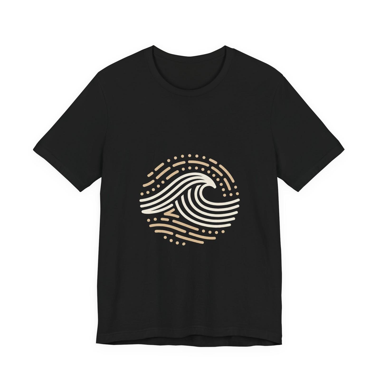 Abstract Wave Circle Tee | Minimal Surf, Beach Vibes XXXXL