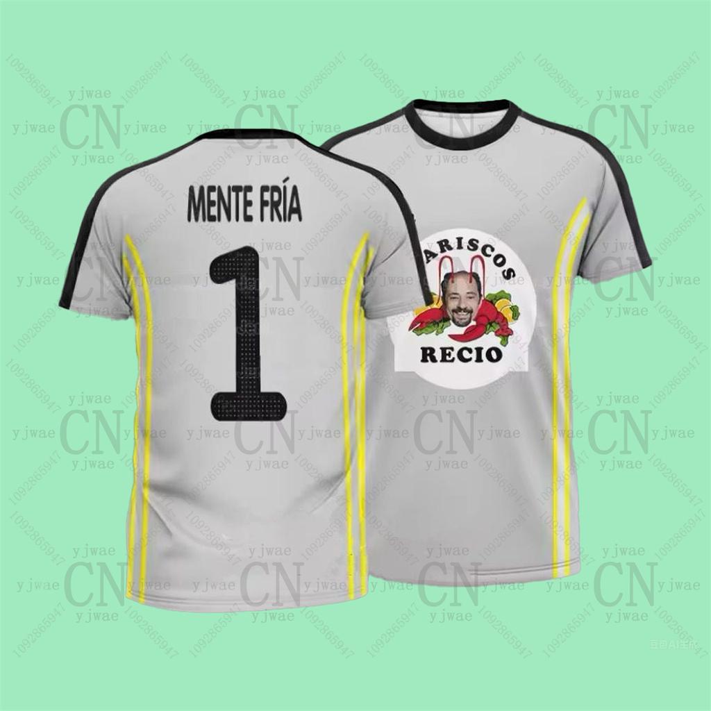 Amador 7 Maglie da Calcio Frutti di Mare Gamberetti Recio Stampa Grafica 3D T-shirt Asciugatura Rapida Abbigliamento Sportivo Estivo T-shirt per Bambini e Adulti