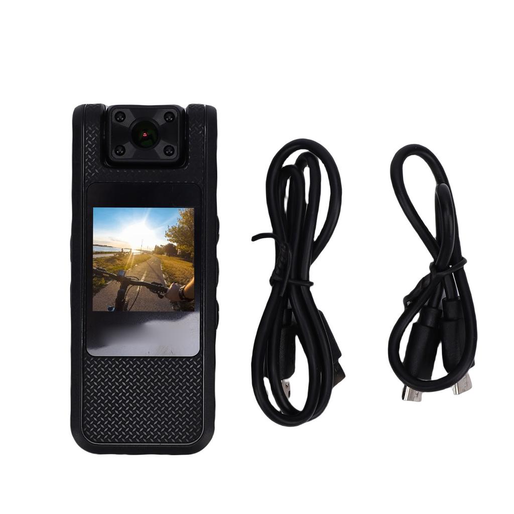Action Camera 4K HD Portable 1.3in Screen 180 Degree Rotatable with Back Clamp for Cycling Sport WiFi Transmit