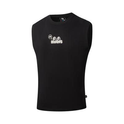 Men's Tank Tops Men's Black Crew Neck Moderate Straight Fit