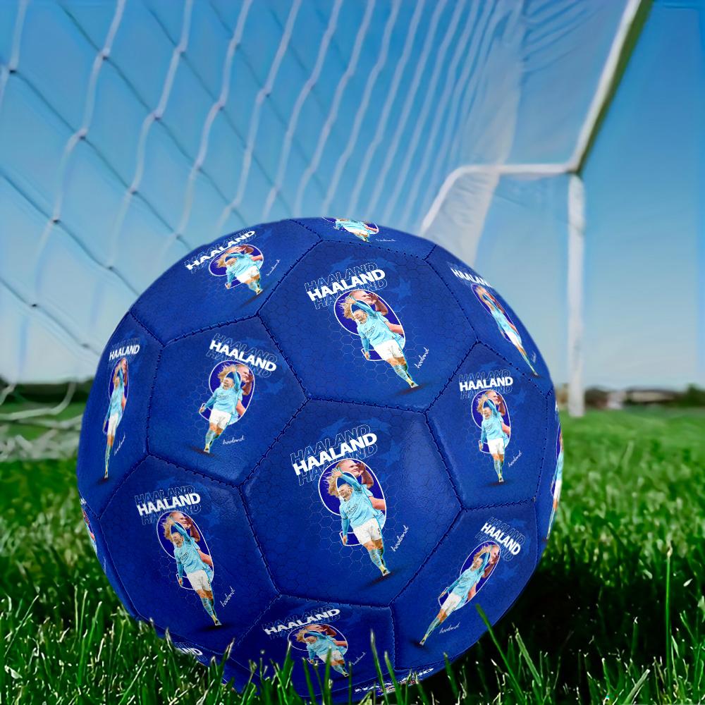 Haaland2 Size 5 Football Machine Sewn Indoor/Outdoor Training and Matches Ideal for Soccer Enthusiasts Birthday/Christmas Wedding Party Gift