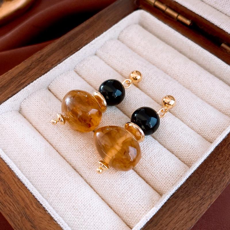 

Ретро Геометрические Серьги-гвоздики из смолы серебристого цвета для женщин - Французская мода, Простые и элегантные