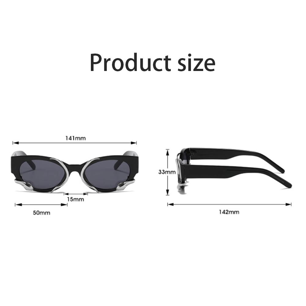 1pc Retro Small Frame 3D Snake Y2k Sunglasses Spicy Girl Personality Street Photo Trend Unisex Shades