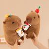 Milk Tea Fruit Cup Capybara Plush Toy Dolls Room Decoration Grape Cherry Carrot