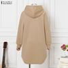 ZANZEA Women Hoodies Long Sleeve Autumn Casual Hooded Pullovers Long Sweatshirts