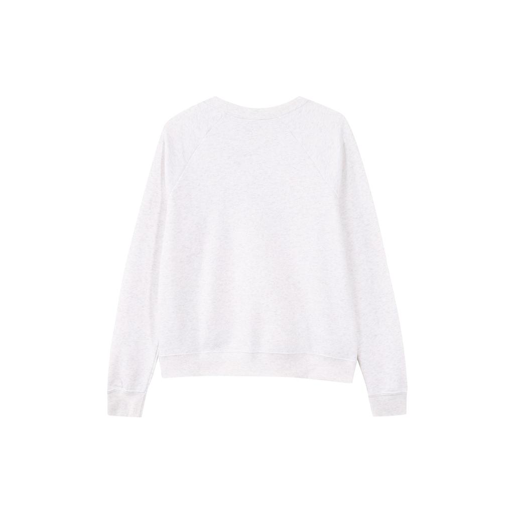 Nike Sportswear Essential Logo Print Knit Crewneck Sweatshirt Women Tops Grey White BV4113-051