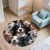 Bernese Mountain Dog pattern round rug, Carpet Rug for Living Room Bedroom Sofa Playroom Decor, Non-slip Floor Mat, Holiday Gifts and Birthday Gifts