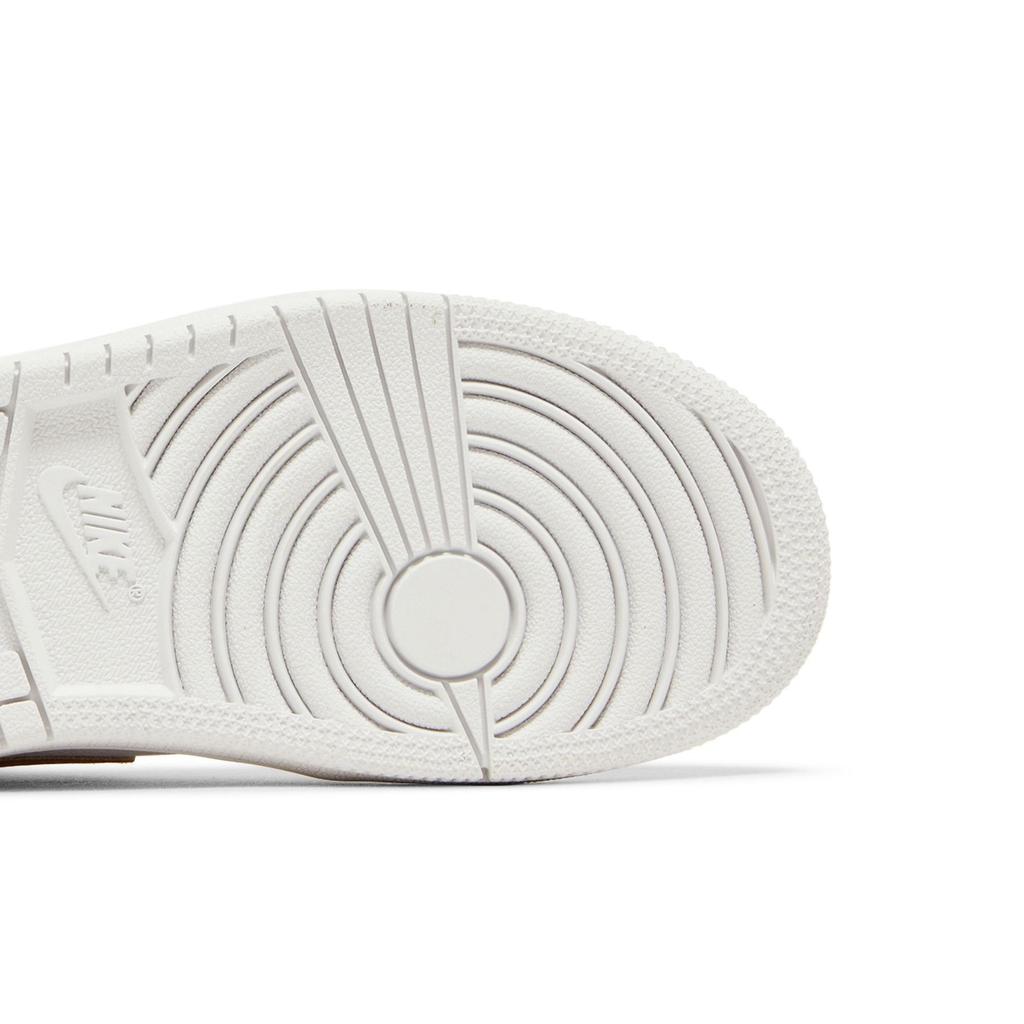 Air Jordan 1 Mid PreSchool 'White Rose Gold' (Unisex) White / Rose Gold / Black Kids' Basketball Shoes 640737 190