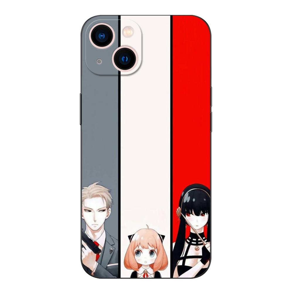 Black Tpu Case For OPPO Reno 6 5 3 4 4Z 4F SE 5F 5Z PRO PLUS Lite 6 6z  4G 5G Spy X Family-anya Forger