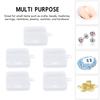 5Pcs Makeup Puff Box Transparent ABS Plastic Clear Square Jewellery Storage Case for Earring
