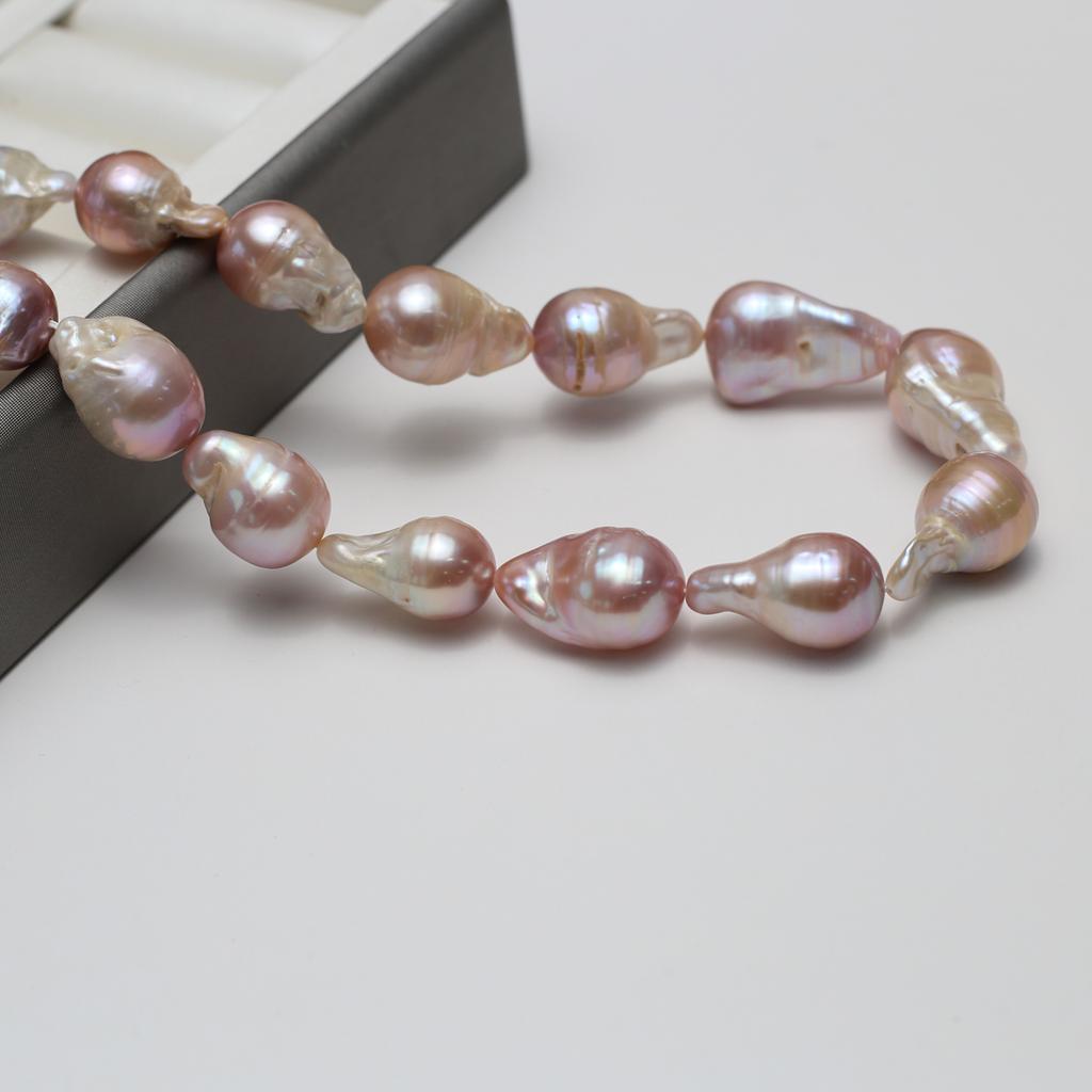 1String, Luxury Natural Shell Mother of Pearl Beads, 12-15mm, Baroque Irregular Loose Spacer Beads for Jewelry Making DIY, Women Wedding Crafts 36cm