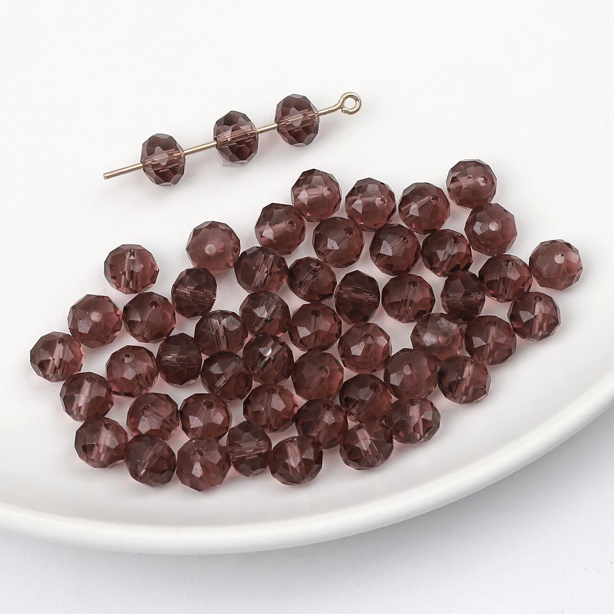 

20 шт. хрустальные стеклянные бусины для серьги, браслета, ожерелья, браслета «сделай сам», ювелирные изделия, изготовление бусин 8x6mm