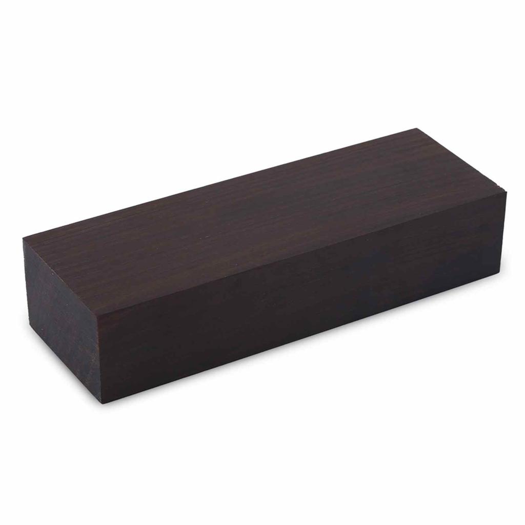 2PCS Ebony Wood Blocks 12x4x2.5cm Lumber Blanks for Carving Turning Musical Instrument Handles