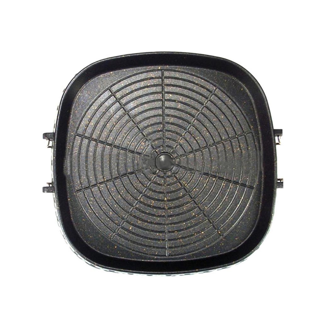 Korean Grilling Pan Portable Multiuse Durable Non-stick Barbecue Tray for Home Barbecue Restaurant Yard Outdoor Camping Travel