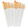 10-Piece Children's Paint Brush Set: Blue Handle Nylon Brushes for Acrylic, Watercolor, and Oil Painting