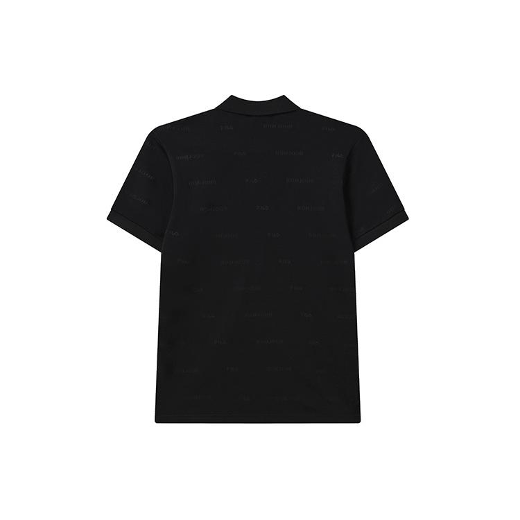 FILA Polo Shirts Men's Jet Black Polo Collar Moderate Straight Fit F11M228106F-BK