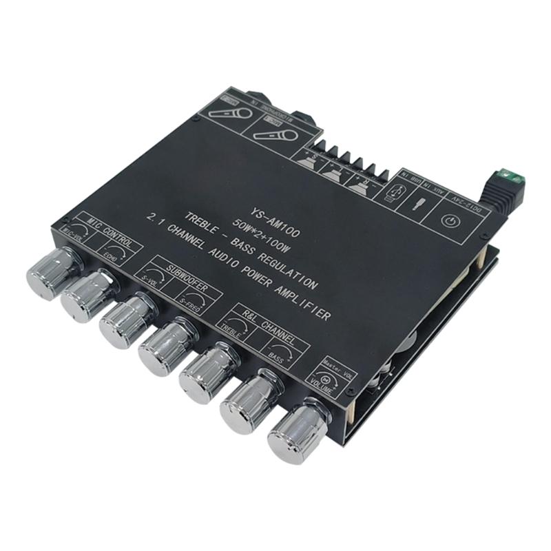

1 Set YS-AM100 Amplifier Board with Integrated Microphone All in One 2.1 Channel High Power AMP Board TPA3116D2 Chip